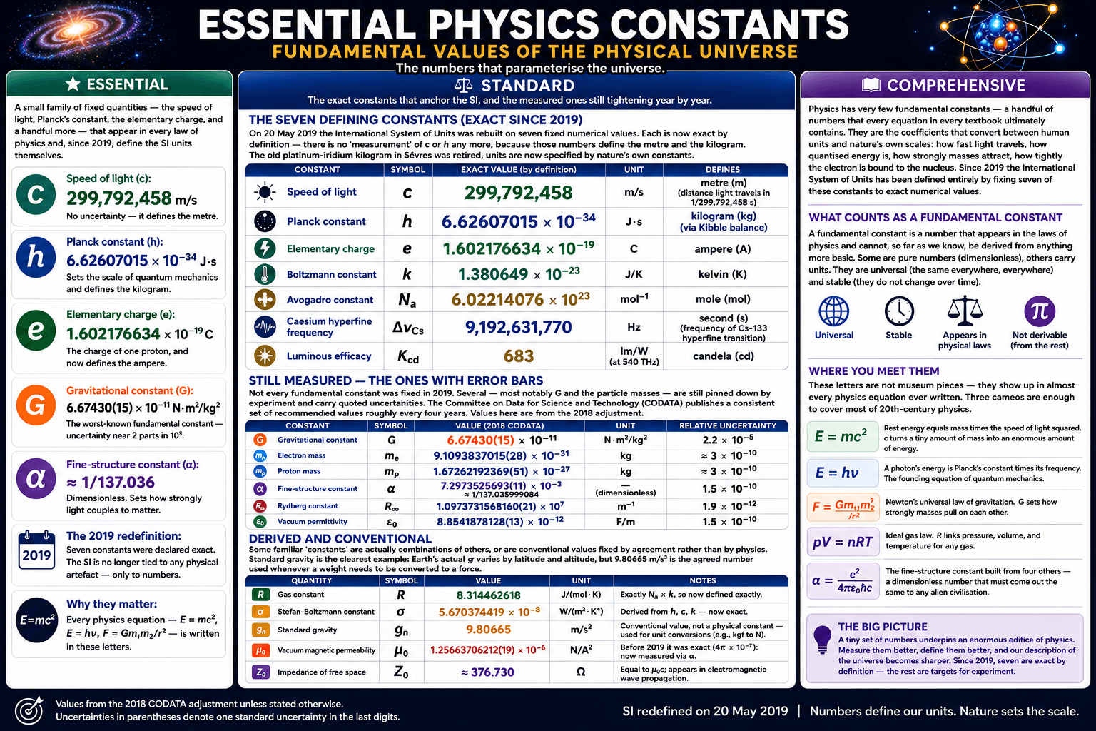 Essential Physics Constants